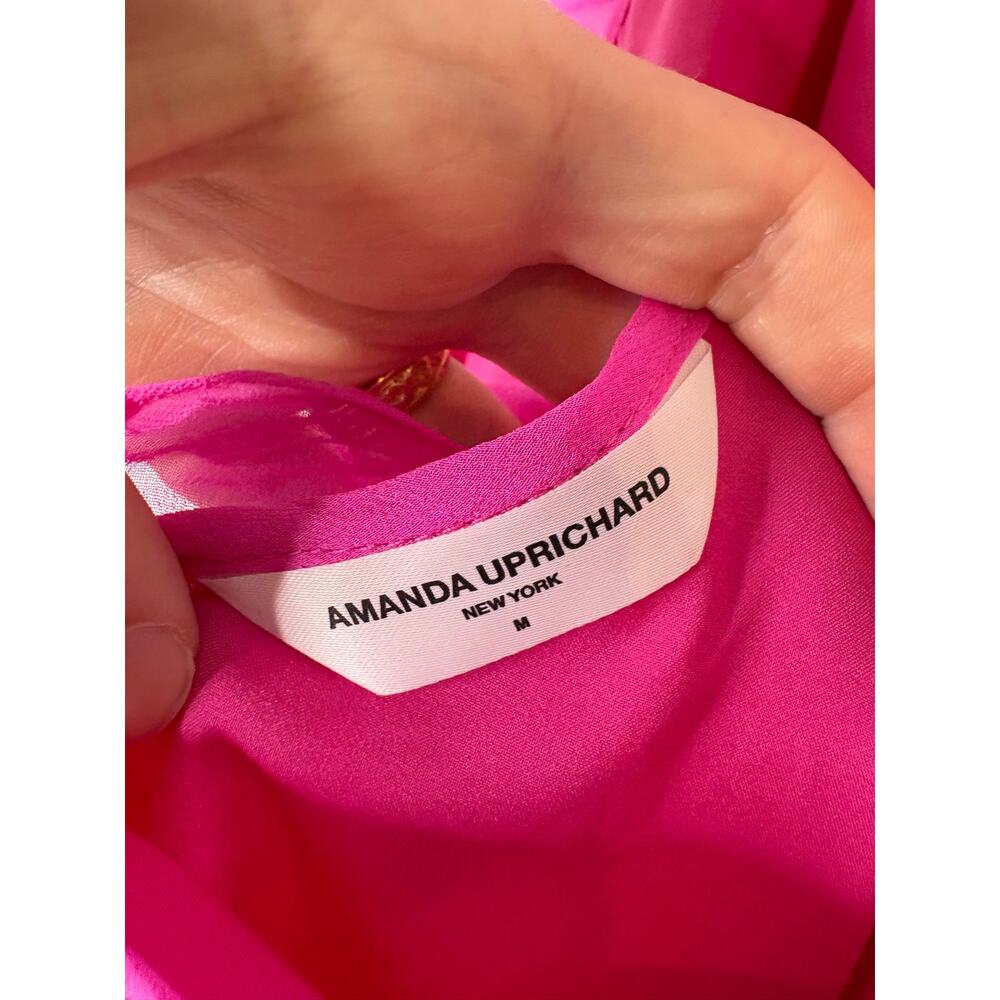 Amanda Uprichard Kalyn Mini Dress 100% Silk Ruffle Party Hoco Formal Cocktail M - Picture 9 of 13